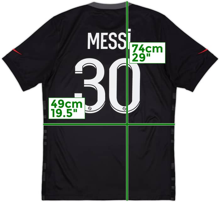 2021-22 Paris Saint-Germain Third Shirt Messi #30 - 10/10 - (M)