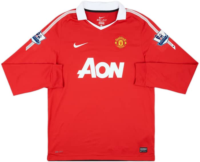2010-11 Manchester United Home L/S Shirt Chicharito #14 - 6/10 - (L)