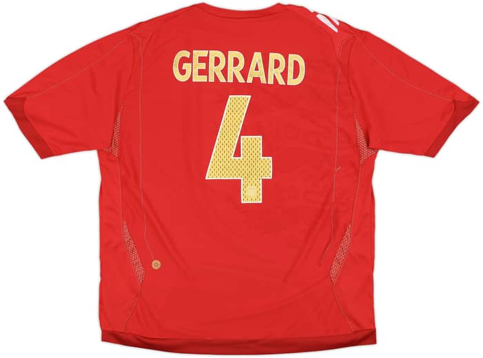 2006-08 England Away Shirt Gerrard #4 - 4/10 - (XL)