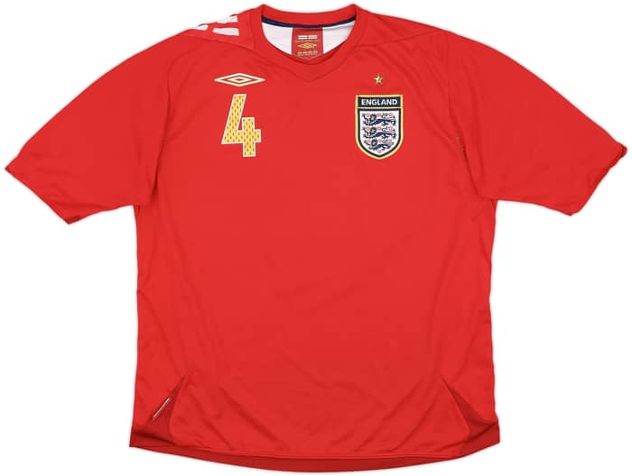 2006-08 England Away Shirt Gerrard #4 - 4/10 - (XL)