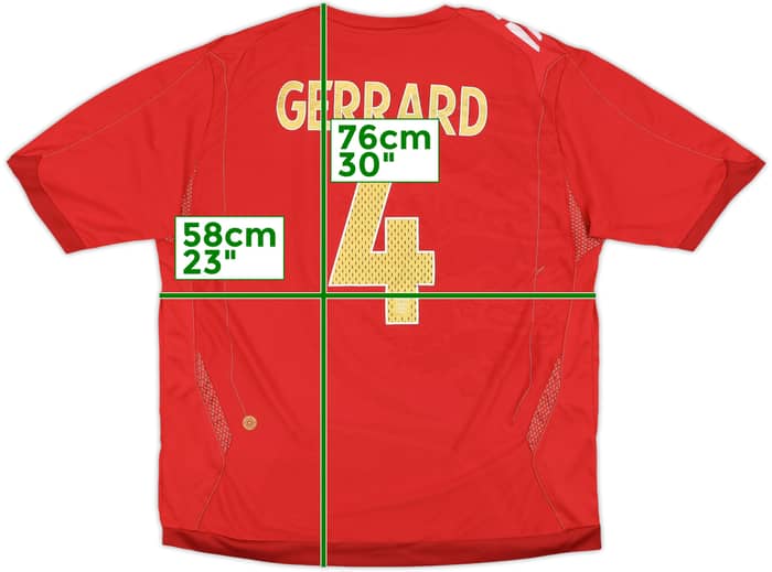 2006-08 England Away Shirt Gerrard #4 - 4/10 - (XL)