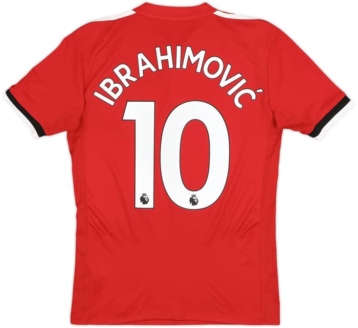 2017-18 Manchester United Home Shirt Ibrahimovic #10 - 9/10 - (XS)