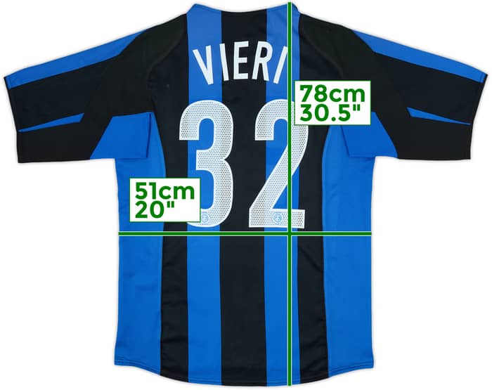 2004-05 Inter Milan Home Shirt Vieri #32 - 8/10 - (L)