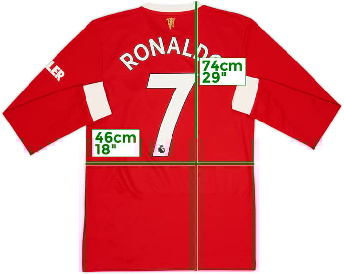 2021-22 Manchester United Home L/S Shirt Ronaldo #7 (S)