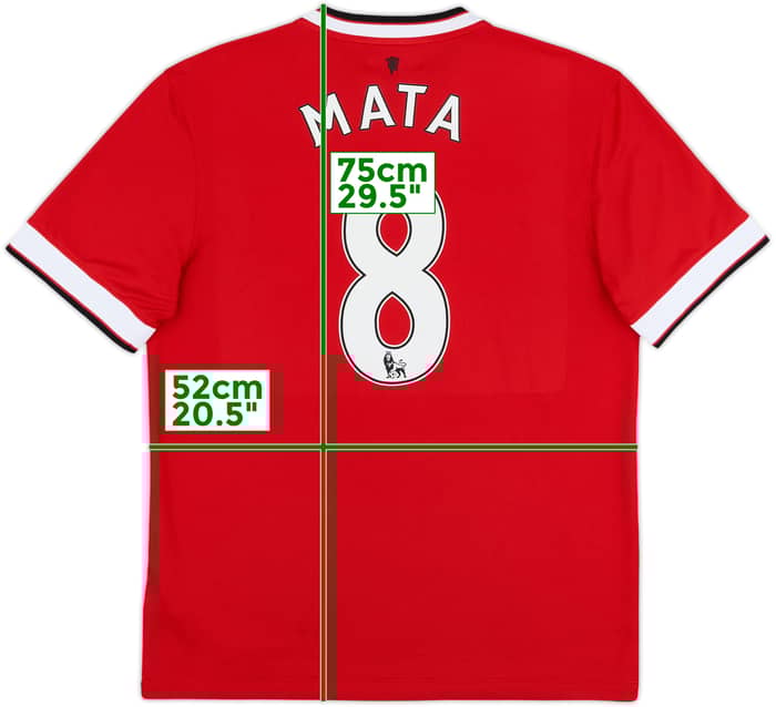 2014-15 Manchester United Home Shirt Mata #8 - 8/10 - (M)
