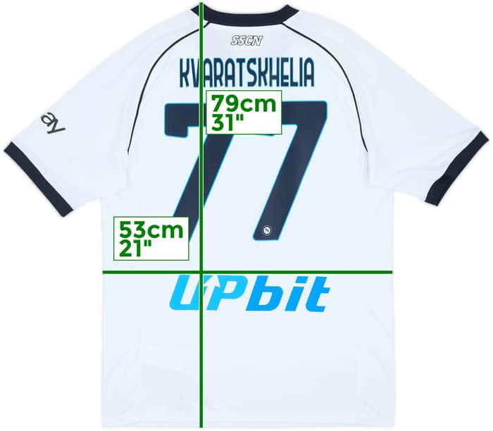 2023-24 Napoli Away Shirt Kvaratskhelia #77 - 10/10 - (XXL)