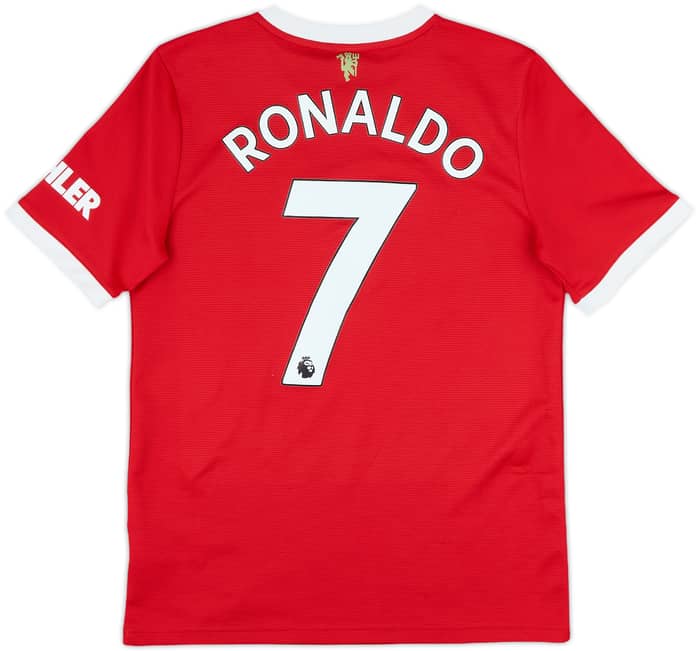 2021-22 Manchester United Home Shirt Ronaldo #7 - 8/10 - (XL.Boys)