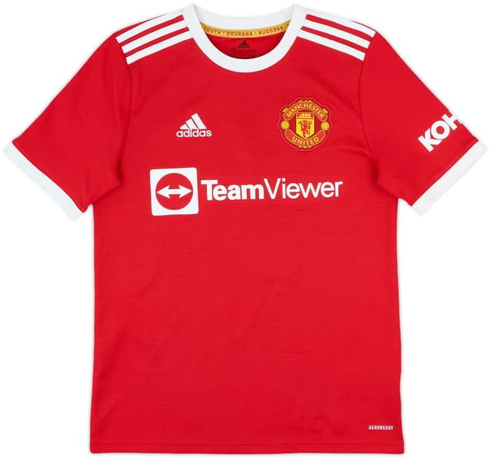 2021-22 Manchester United Home Shirt Ronaldo #7 - 8/10 - (XL.Boys)