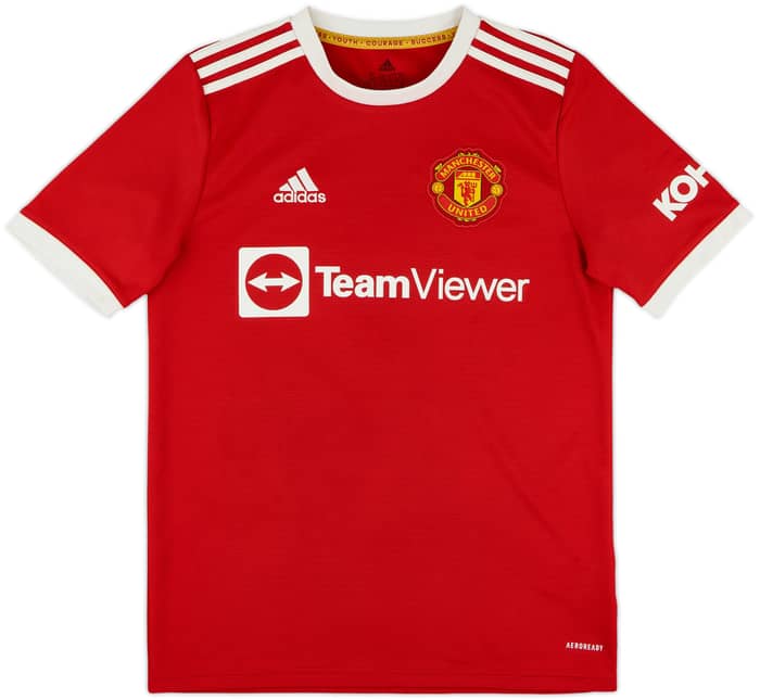 2021-22 Manchester United Home Shirt Ronaldo #7 - 9/10 - (XL.Boys)