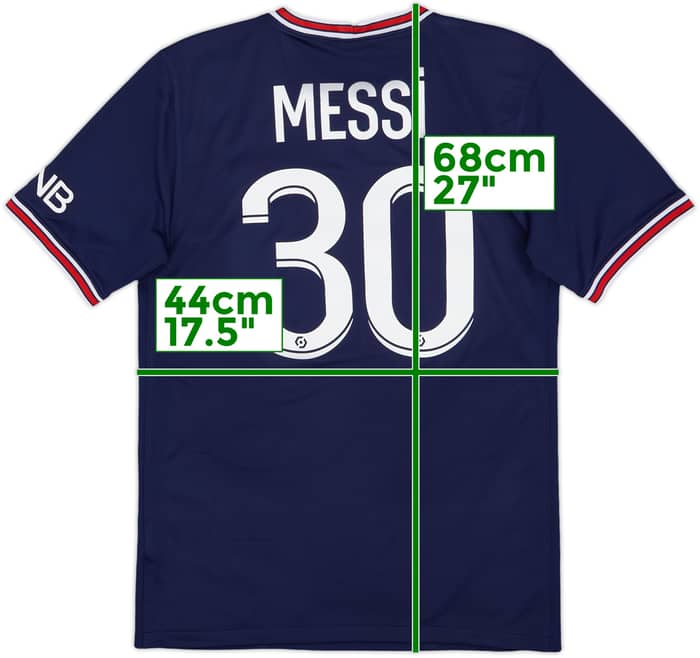 2021-22 Paris Saint-Germain Home Shirt Messi #30 - 10/10 - (S)