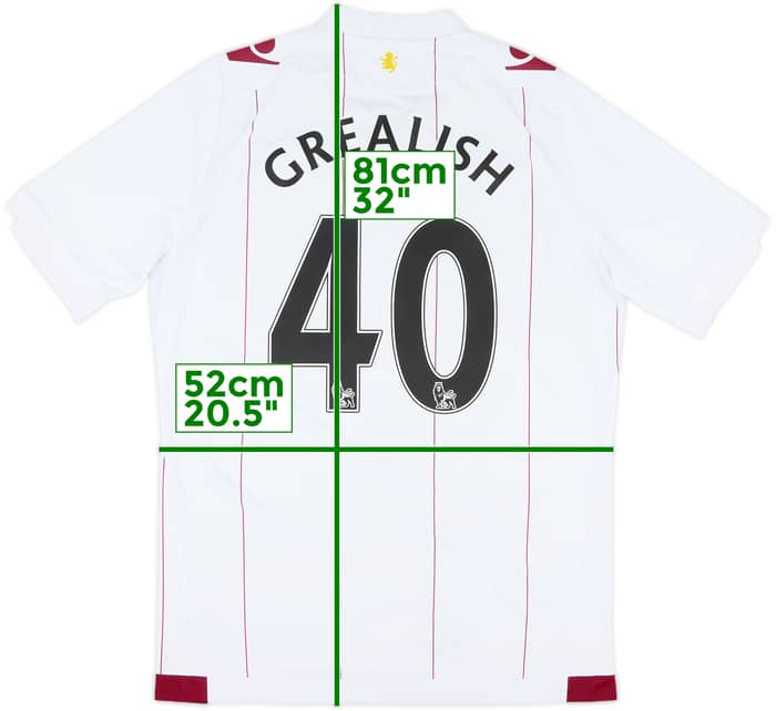 2014-15 Aston Villa Away Shirt Grealish #40 - 8/10 - (L)