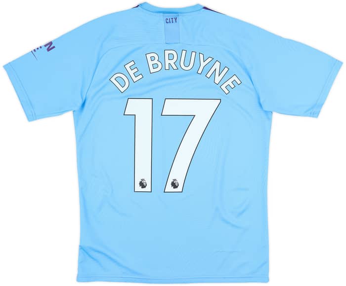 2019-20 Manchester City Home Shirt De Bruyne #17 - 9/10 - (M)