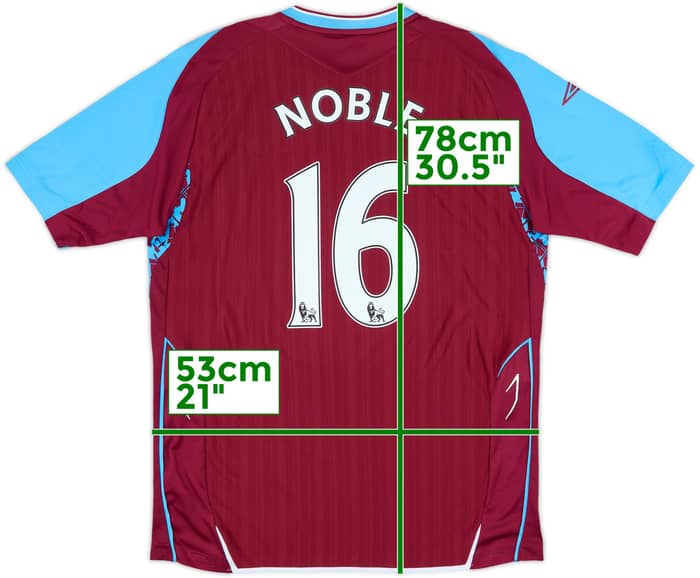 2007-08 West Ham Home Shirt Noble #16 - 7/10 - (L)