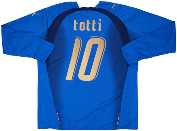 2006 Italy Home L/S Shirt Totti #10 - 6/10 - (XL)