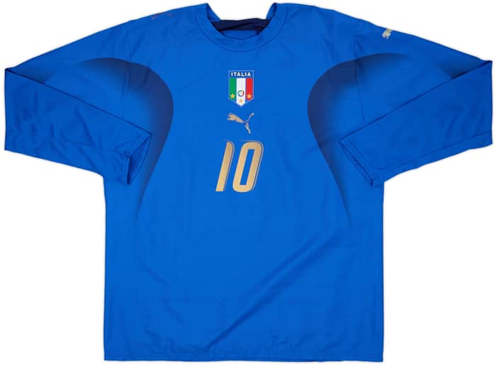 2006 Italy Home L/S Shirt Totti #10 - 6/10 - (XL)