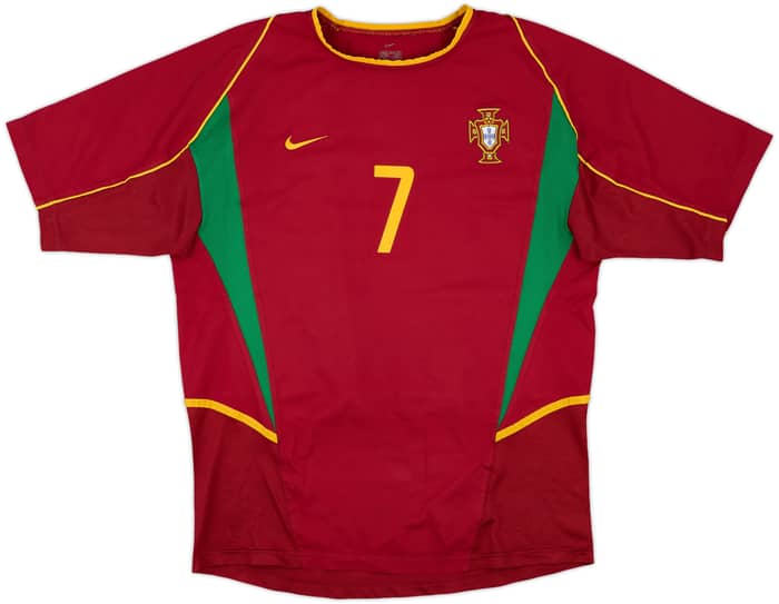 2002-04 Portugal Home Shirt Figo #7 - 8/10 - (M)
