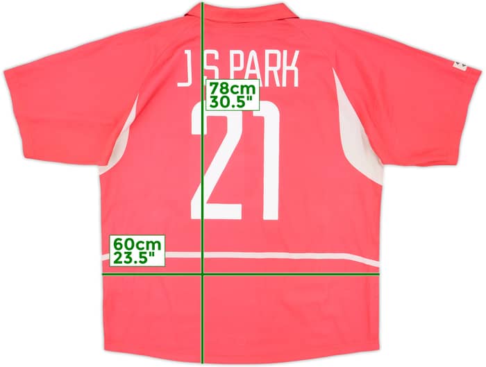 2002-03 South Korea Home Shirt J.S.Park #21 - 6/10 - (L)