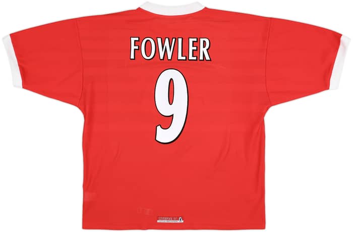 1998-00 Liverpool Home Shirt Fowler #9 - 5/10 - (XL)