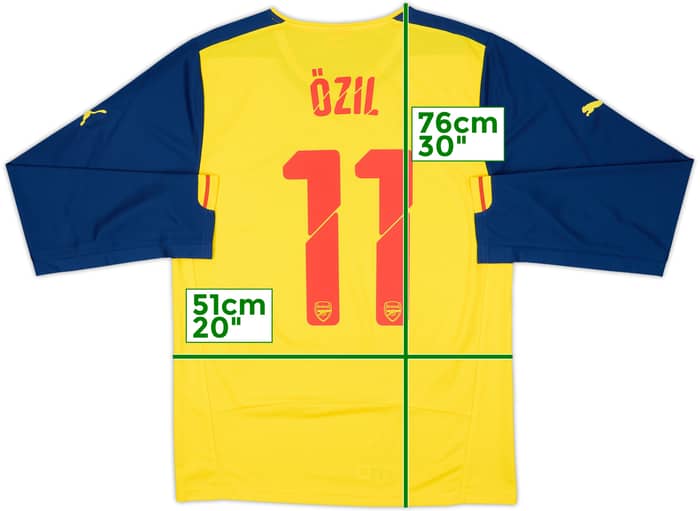 2014-15 Arsenal Away L/S Shirt Ozil #11 - 4/10 - (M)
