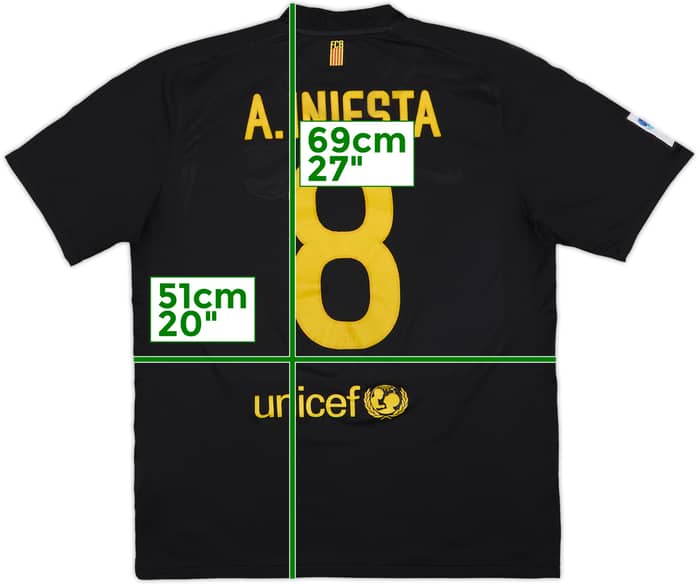 2011-12 Barcelona Away Shirt Iniesta #8 - 6/10 - (L)