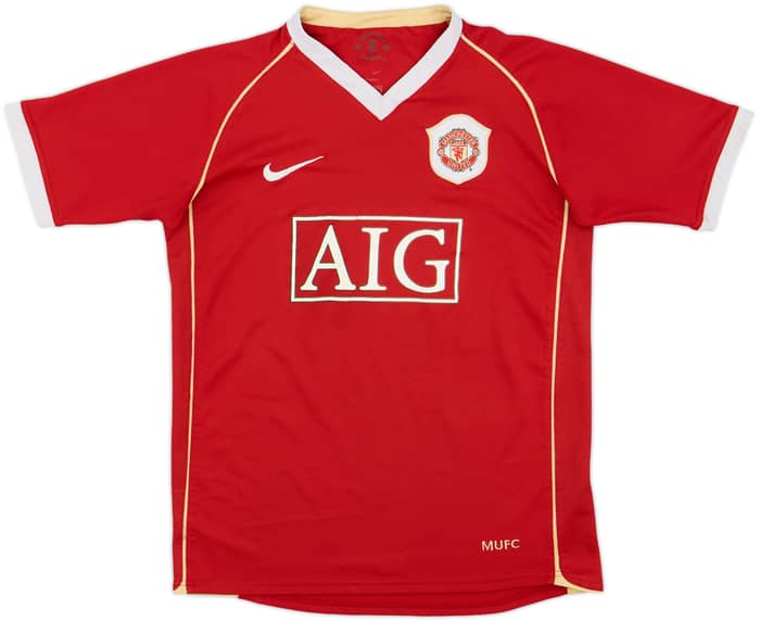 2006-07 Manchester United Home Shirt - 6/10 - (L.Boys)