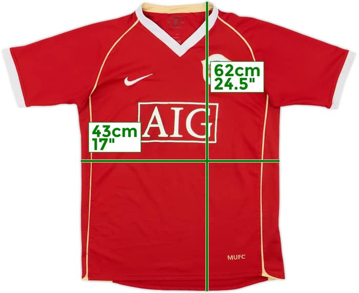 2006-07 Manchester United Home Shirt - 6/10 - (L.Boys)