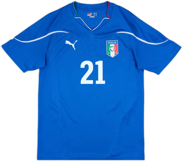 2010-12 Italy Basic Home Shirt Pirlo #21 - 9/10 - (M)