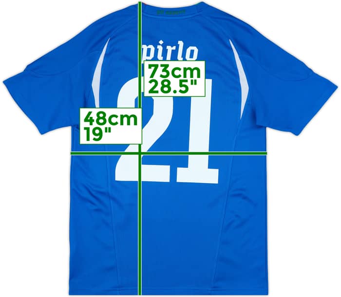 2010-12 Italy Basic Home Shirt Pirlo #21 - 9/10 - (M)