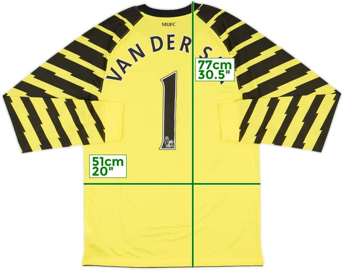 2010-11 Manchester United Yellow GK Shirt Van Der Sar #1 - 8/10 - (M)