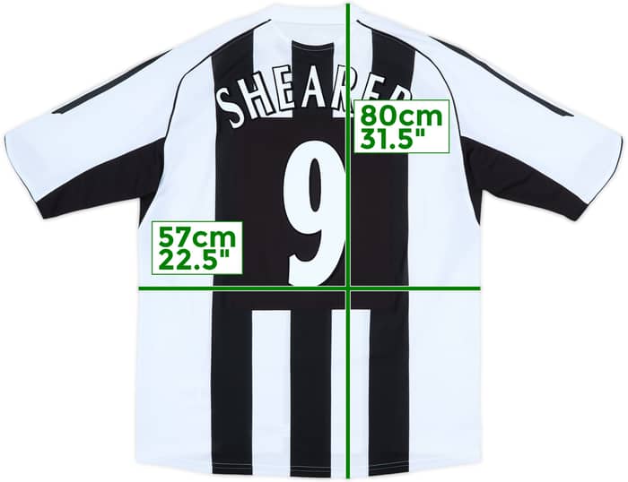 2005-07 Newcastle Home Shirt Shearer #9 - 10/10 - (L)