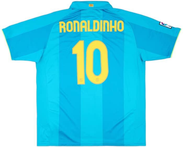 2007-09 Barcelona Away Shirt Ronaldinho #10 - 10/10 - (XXL)