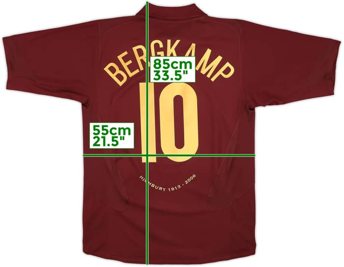 2005-06 Arsenal Home Shirt Bergkamp #10 - 8/10 - (L)