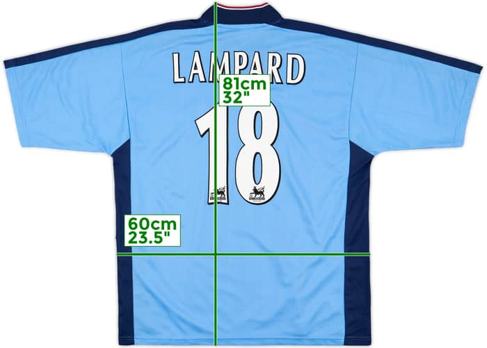 1997-98 West Ham Away Shirt Lampard #18 - 9/10 - (XL)