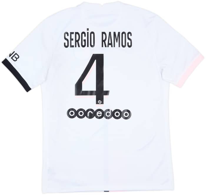 2021-22 Paris Saint-Germain Away Shirt Sergio Ramos #4 - 6/10 - (M)