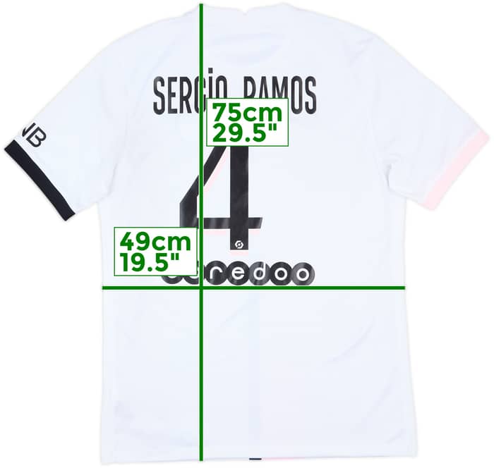 2021-22 Paris Saint-Germain Away Shirt Sergio Ramos #4 - 6/10 - (M)
