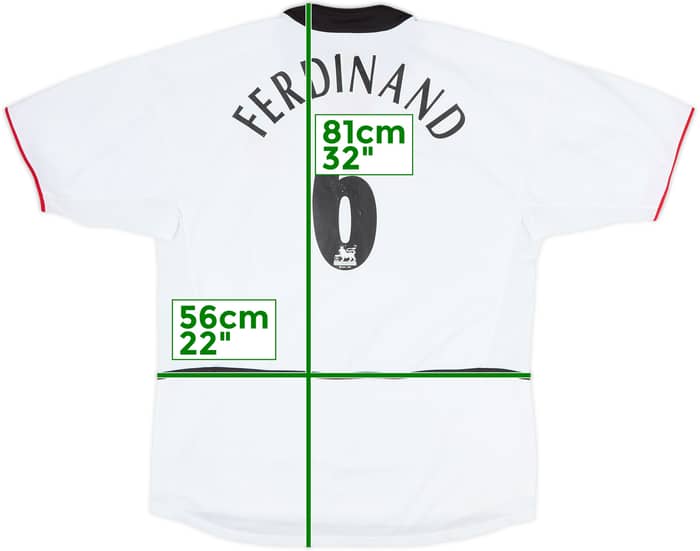 2002-03 Manchester United Away Shirt Ferdinand #6 - 5/10 - (L)