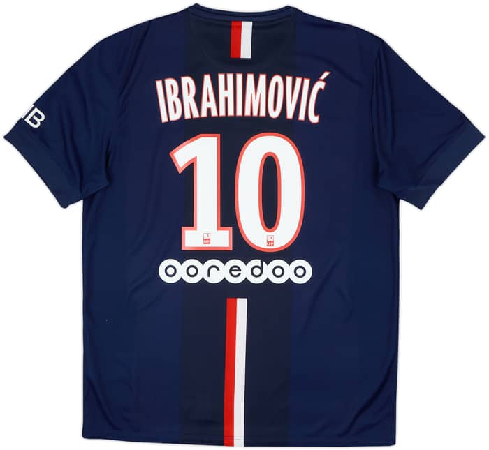2014-15 Paris Saint-Germain Home Shirt Ibrahimovic #10 - 10/10 - (L)