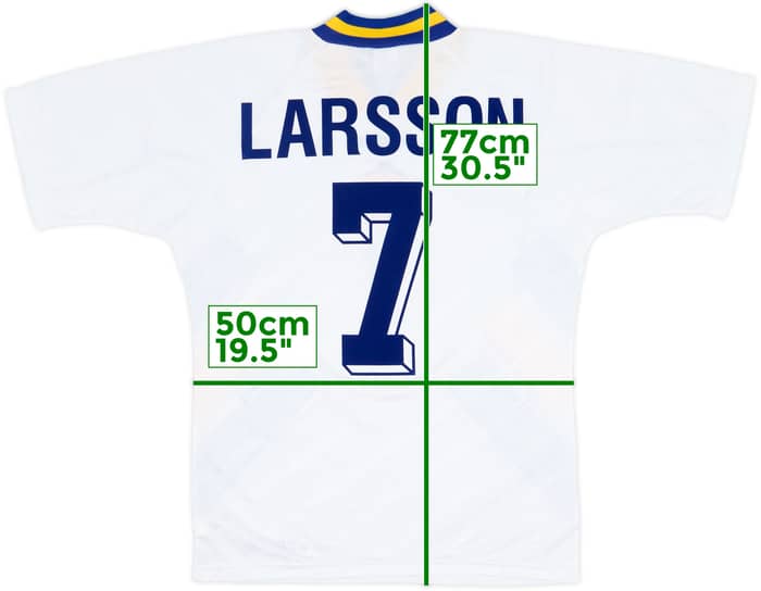 1994-96 Sweden Away Shirt Larsson #7 (M)