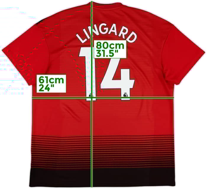2018-19 Manchester United Home Shirt Lingard #14 - 10/10 - (XL)