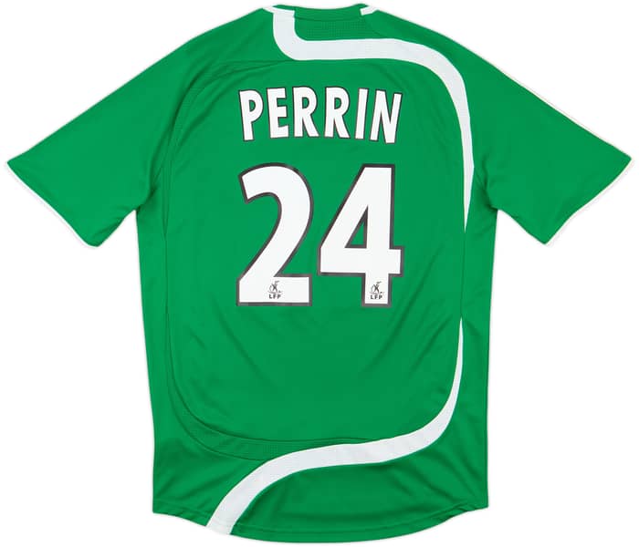 2007-08 Saint Etienne Home Shirt Perrin #24 - 9/10 - (S)