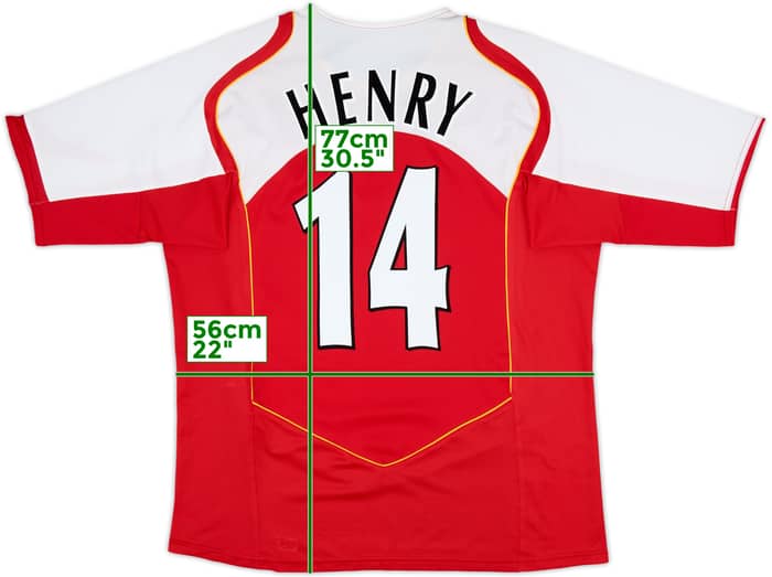 2004-05 Arsenal Home Shirt Henry #14 - 9/10 - (XL)