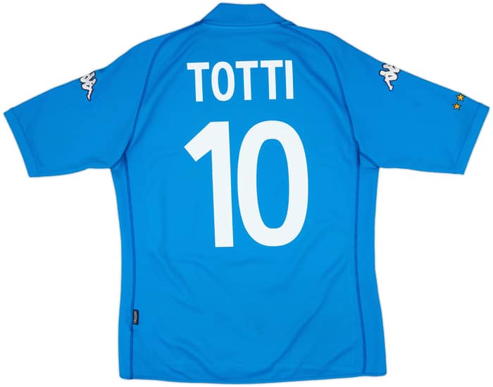 2002 Italy Basic Home Shirt Totti #10 - 8/10 - (L)
