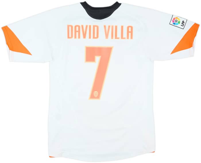 2005-06 Valencia Home Shirt David Villa #7 - 8/10 - (S)