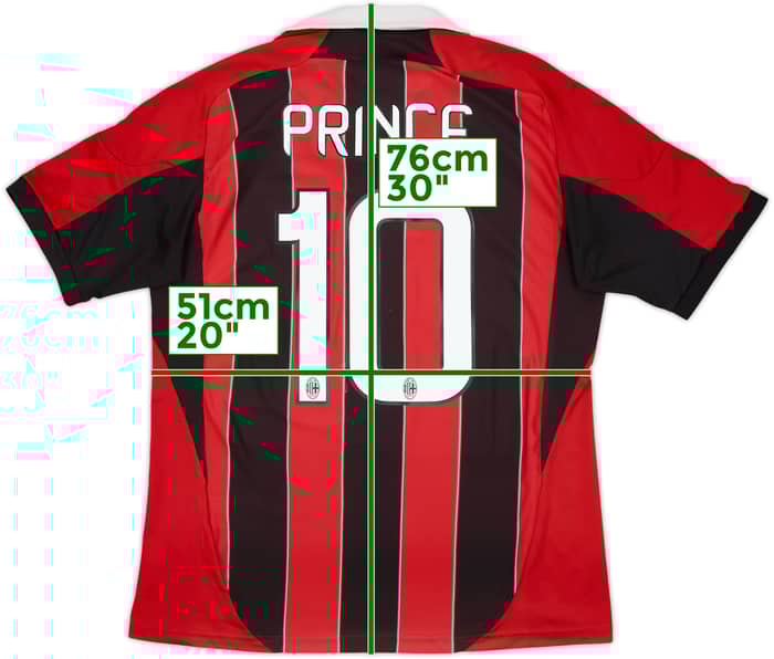 2012-13 AC Milan Home Shirt Prince #10 - 6/10 - (M)