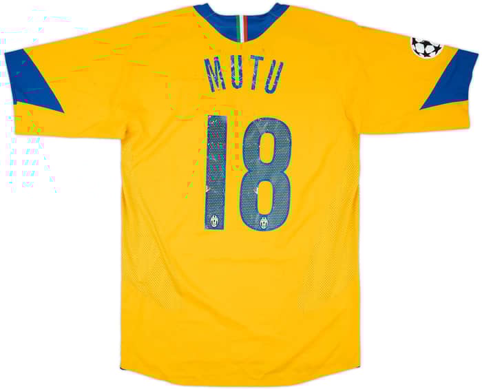2005-06 Juventus Match Issue Champions League Third Shirt Mutu #18