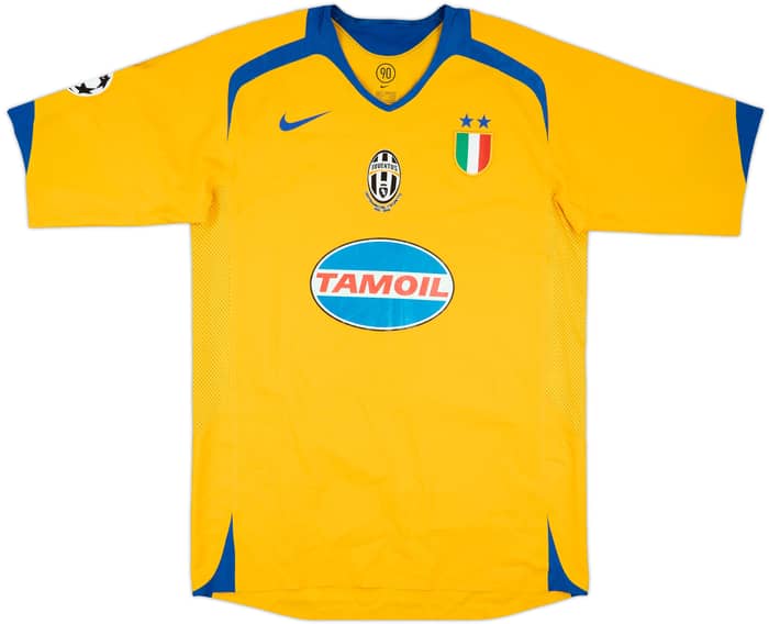 2005-06 Juventus Match Issue Champions League Third Shirt Mutu #18