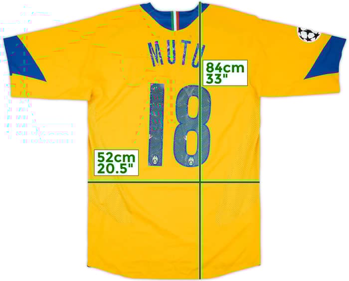 2005-06 Juventus Match Issue Champions League Third Shirt Mutu #18