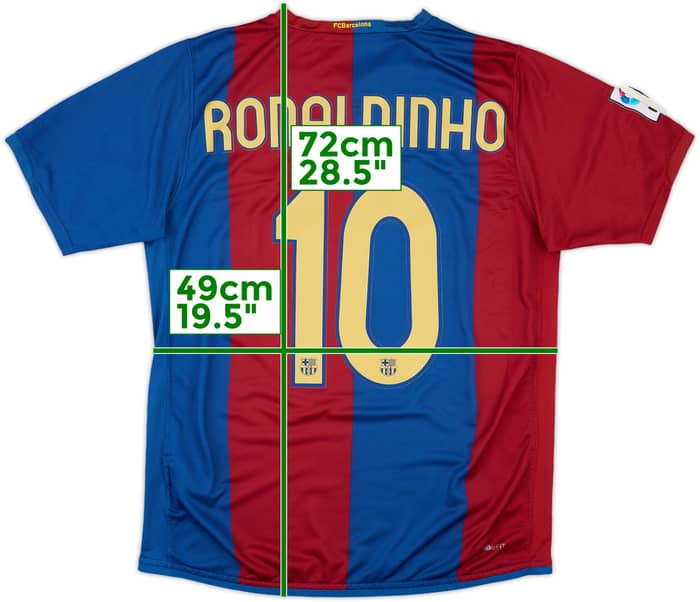 2006-07 Barcelona Home Shirt Ronaldinho #10 - 6/10 - (M)