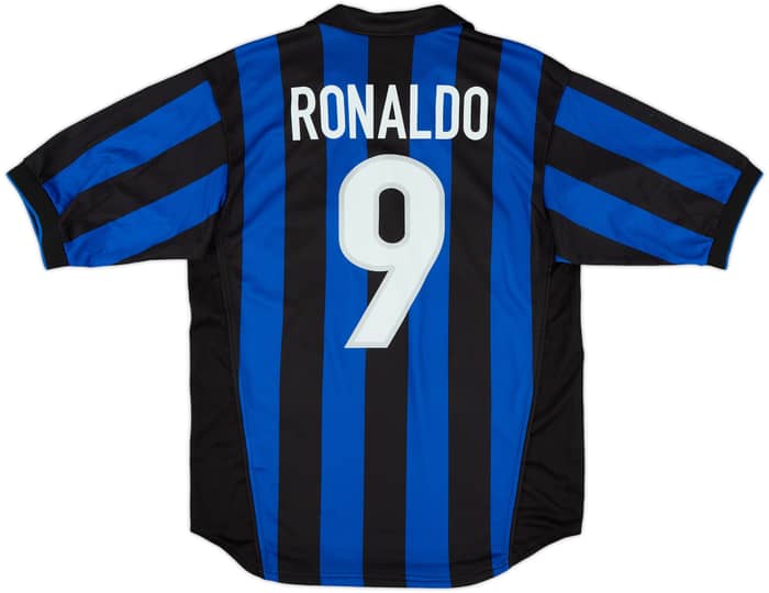 1998-99 Inter Milan Home Shirt Ronaldo #9 - 9/10 - (S)