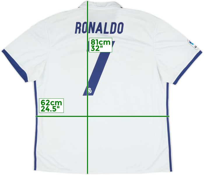 2016-17 Real Madrid Home Shirt Ronaldo #7 - 8/10 - (XXL)